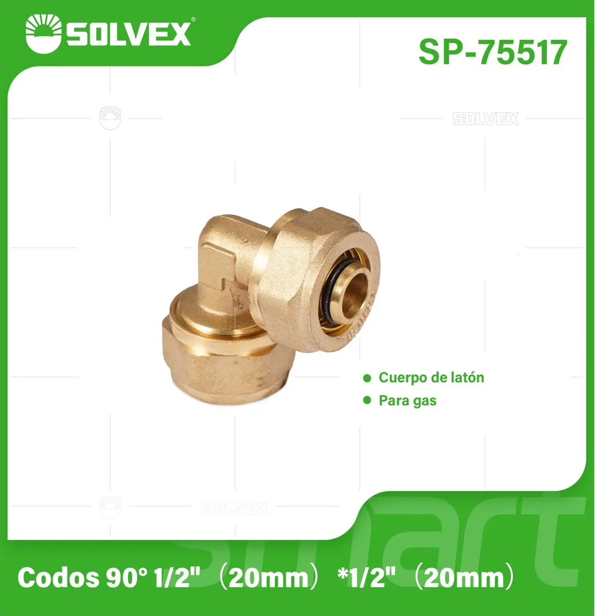 Codo De Compresión 90° 1/2" En Latón. Conector Angular Para Tuberías De Gas Y Agua (20Mm). 1