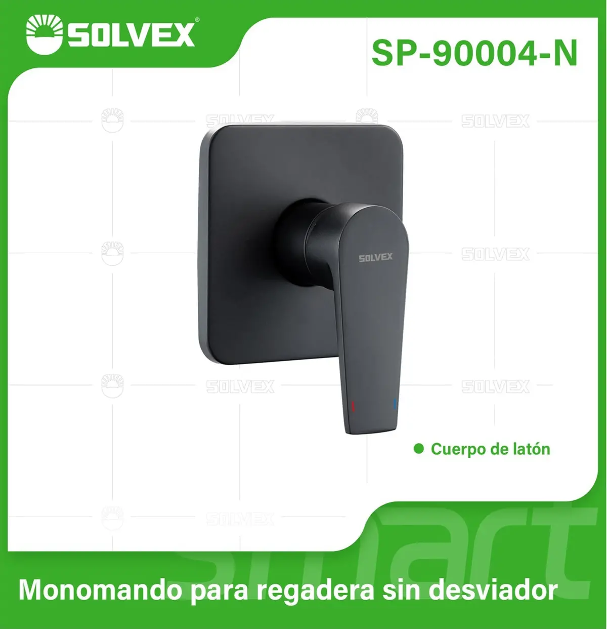 Llave De Palanca Maneral Para Ducha. Mezcladora Monomando Cuadrada Para Empotrar En Regadera. Color Negro. 1