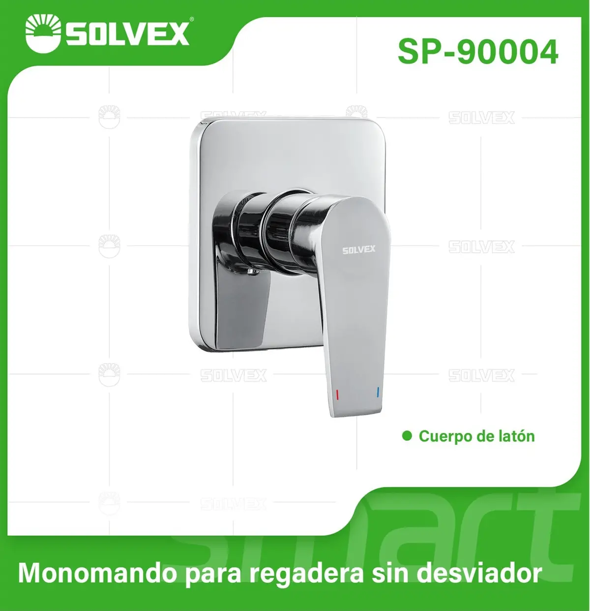 Llave De Palanca Maneral Para Ducha. Mezcladora Monomando Cuadrada Para Empotrar En Regadera. Color Cromado. 1