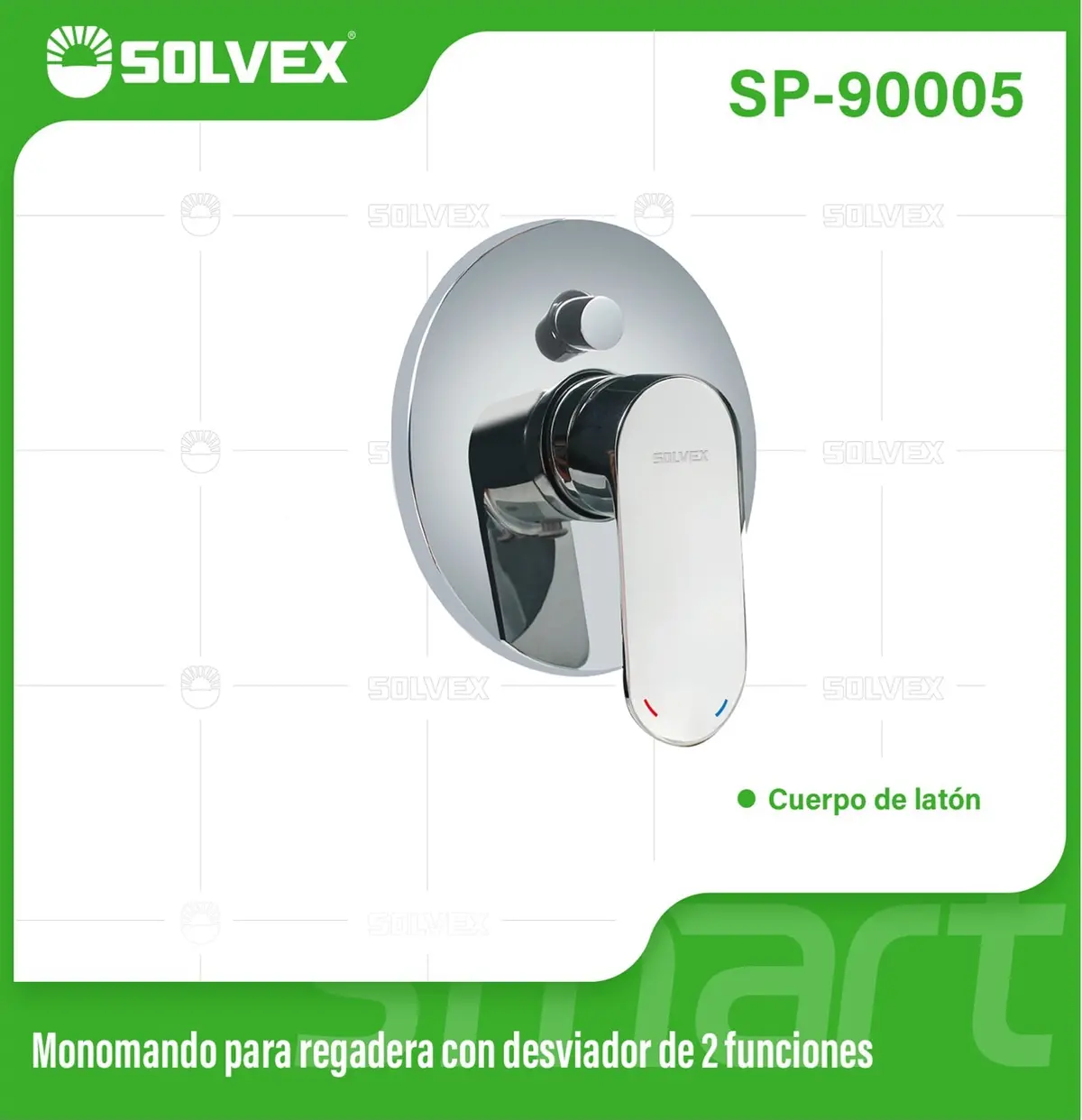 Llave De Palanca Maneral Para Ducha. Mezcladora Monomando Con Desviador Para Empotrar En Regadera. Color Cromado. 1