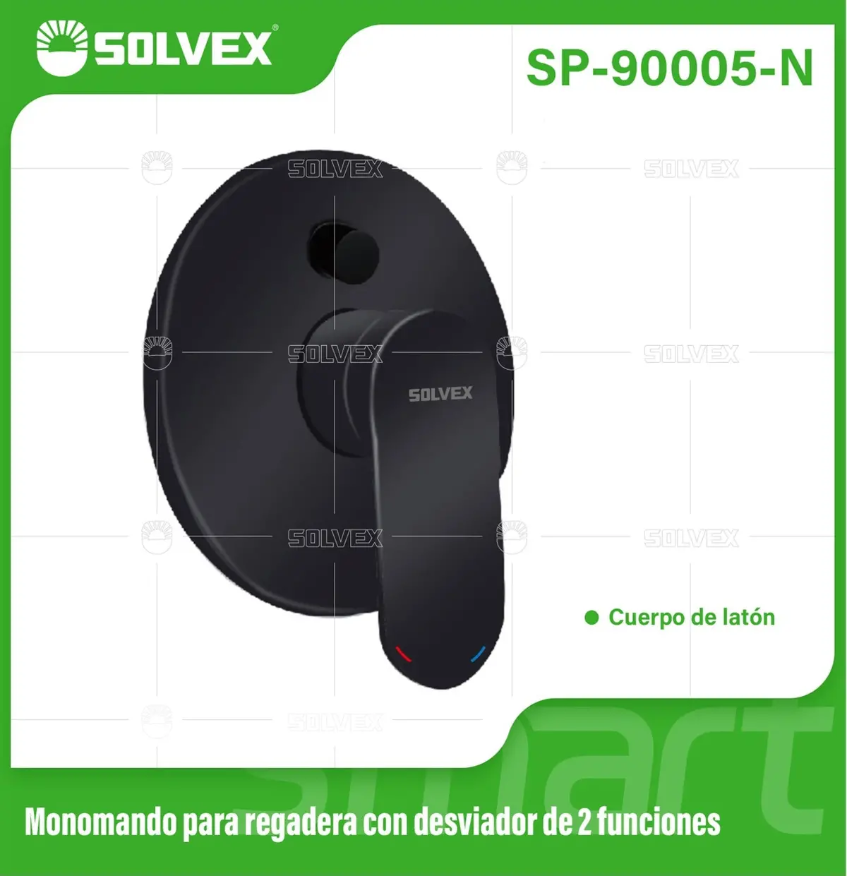 Llave De Palanca Maneral Para Ducha. Mezcladora Monomando Con Desviador Para Empotrar En Regadera. Color Negro. 1