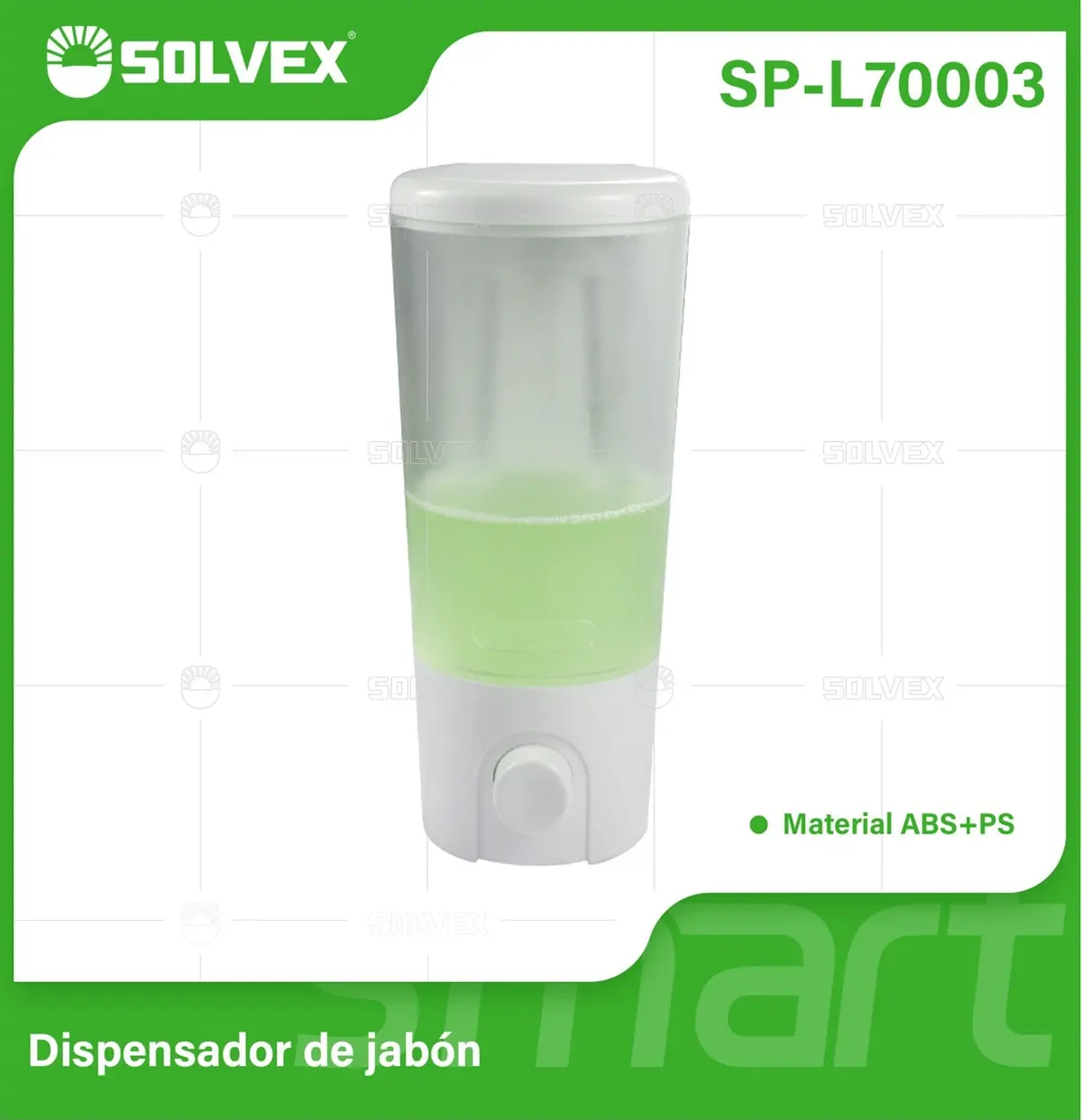 Dispensador De Jabón Líquido 380Ml. Color Blanco. Montaje De Pared Resistente Para Baño Y Cocina. 1