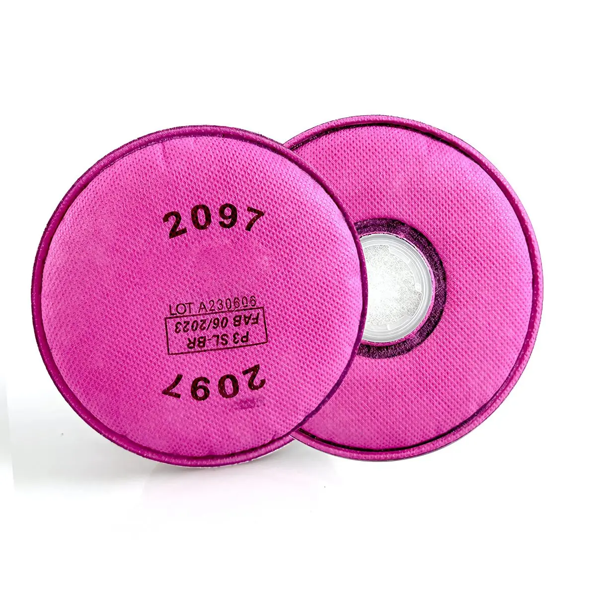 Repuesto Filtro Purificador 2097 P100. Cartucho Para Respirador Mascarilla Frontal De Silicona Sólidas Y Líquidas (Polvo, Humo, Neblina, Fibras) (Pack De 2). 1
