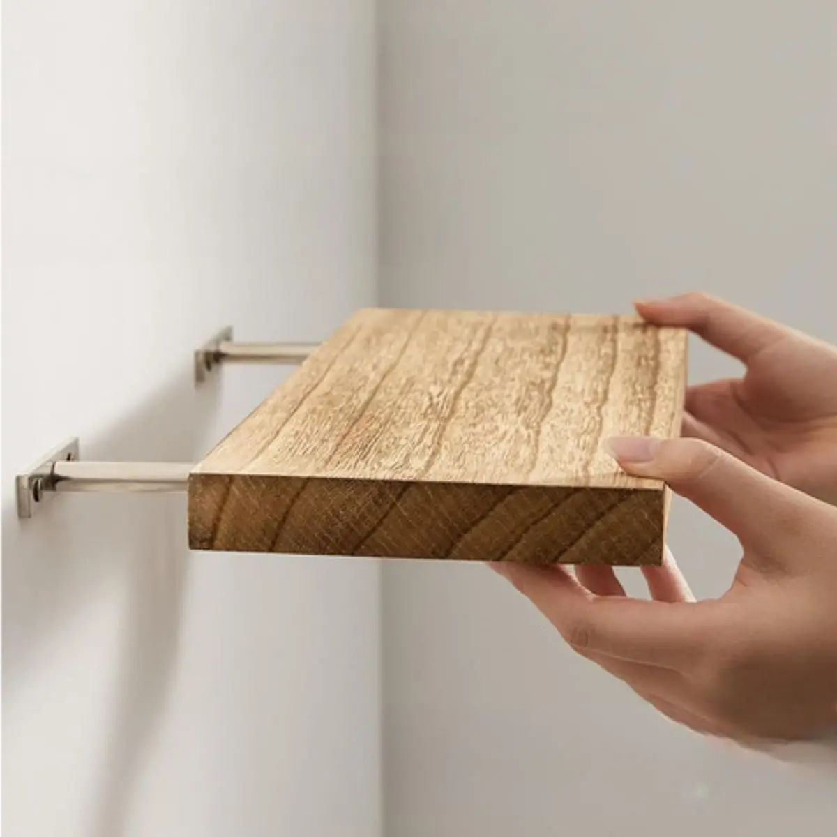Repisa De Pared Color Madera Clara (Unidad). Repisa De Pared. Tablillas De 40X15 Cm. 1