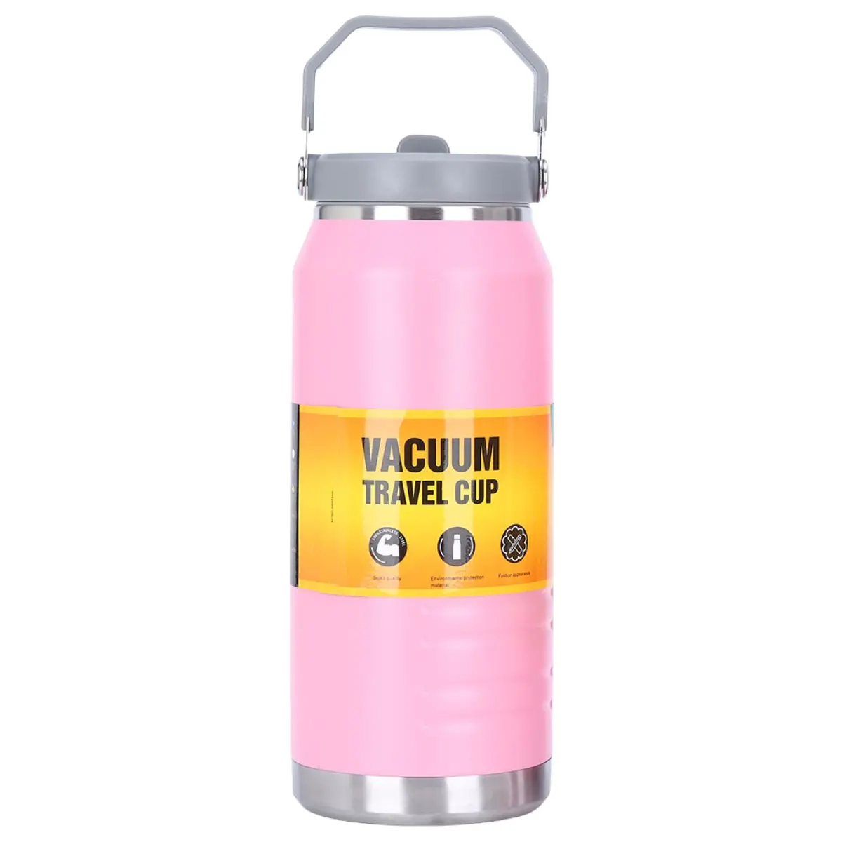 Botella De Agua Térmica 1600Ml. Termo Rosado De Doble Pared. Acero Inoxidable. Libre De Bpa. 1