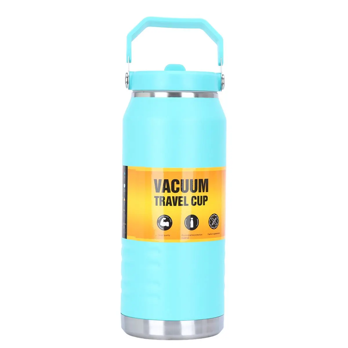 Botella De Agua Térmica 1600Ml. Termo Celeste De Doble Pared. Acero Inoxidable. Libre De Bpa. 1