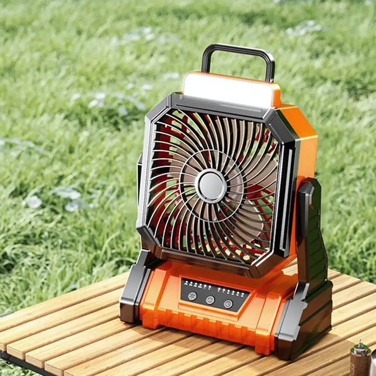 Ventilador Abanico Portátil Recargable. Abanico Para Camping Y Exteriores. Luz Led De Emergencia. Power Bank Integrado. 5400Mah (4-9H) 1