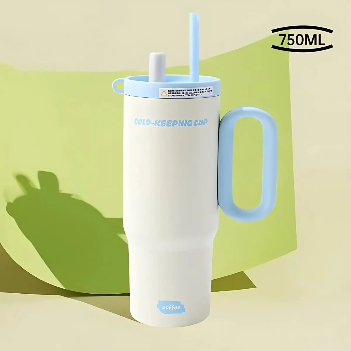 Botella De Agua Termo De 750Ml Con Carrizo. Vaso Térmico De Acero Inoxidable Con Popote.  Acero 316 1