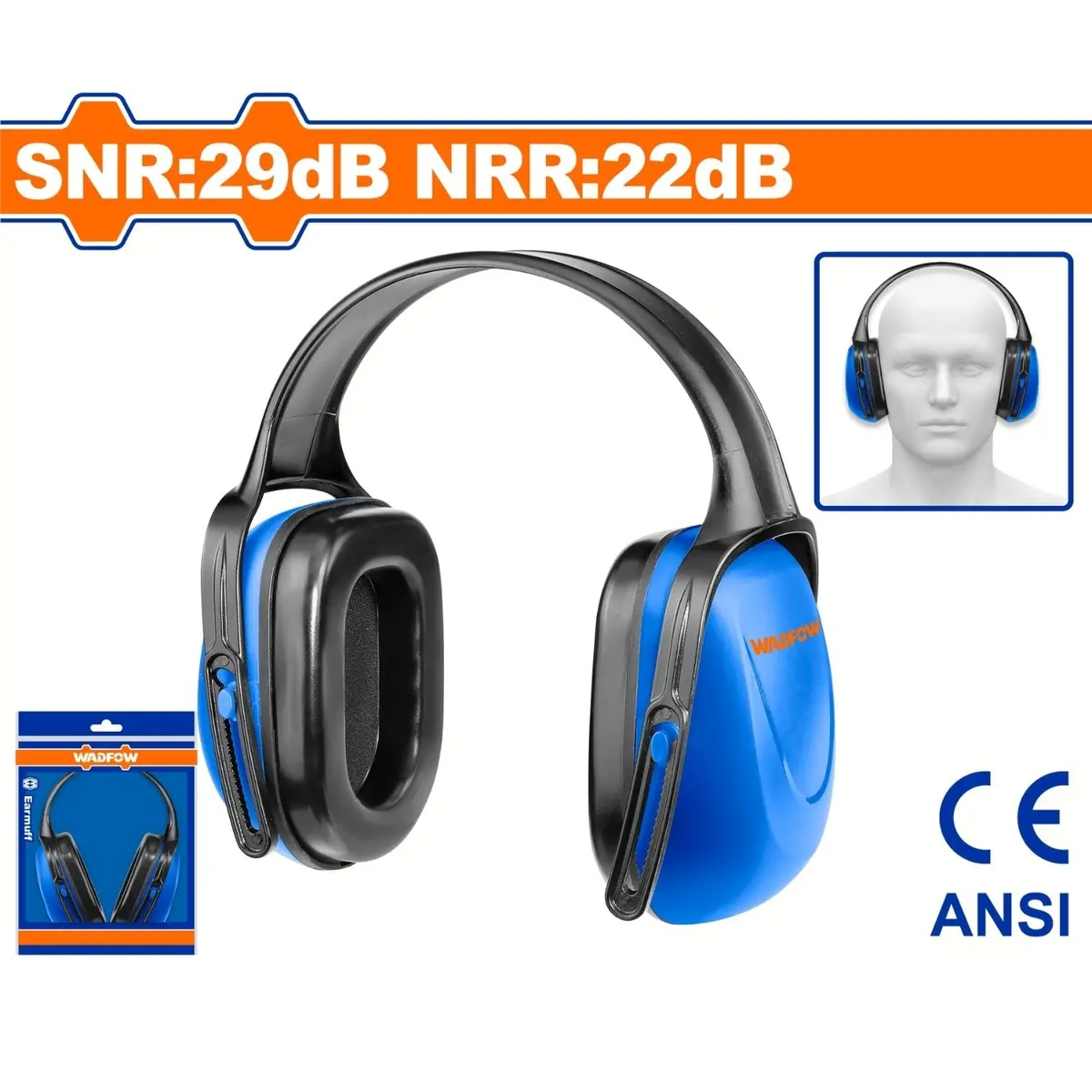 Protector De Oídos Snr 29Db Nrr 22Db. Almohadilla De Espuma Suave. Resistente A Los Impactos. Orejeras 1