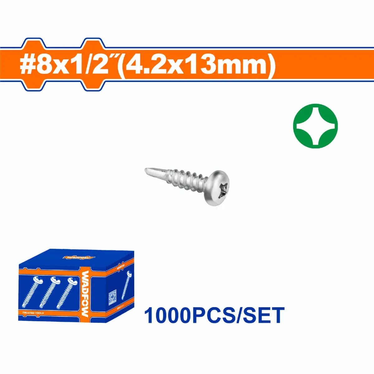 Tornillos Punta Broca Phillips Avellanado. Acabado Zinc. Para Perforar 3