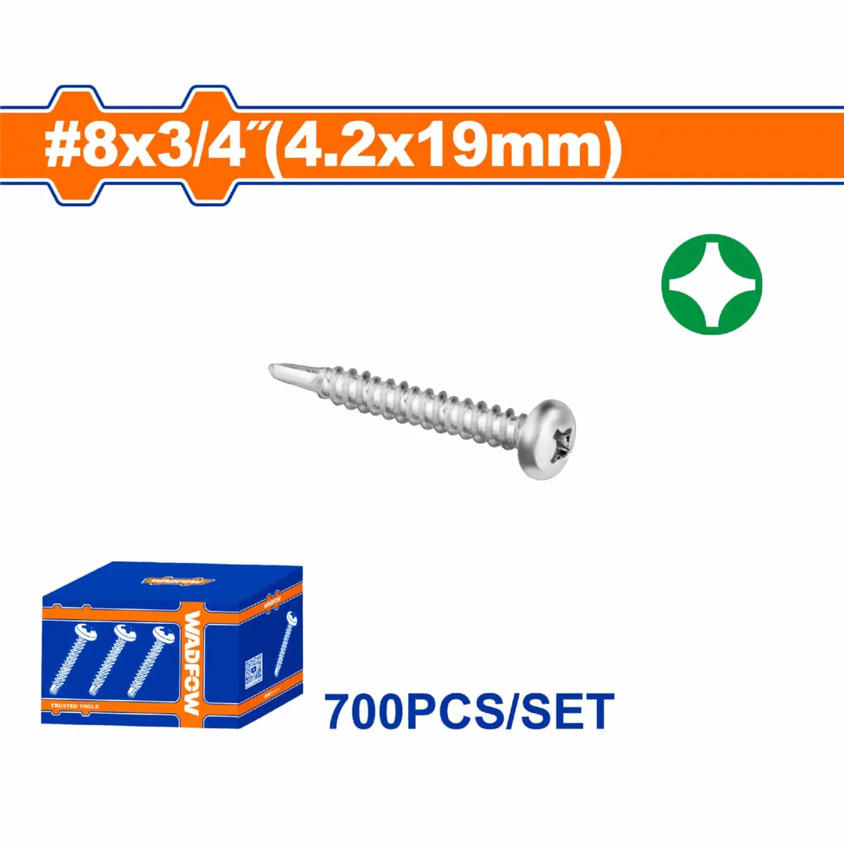 Tornillos Punta Broca Phillips Avellanado. Acabado Zinc. Para Perforar 5