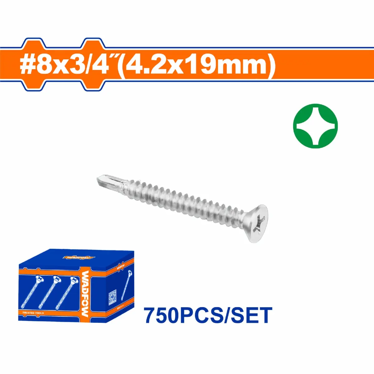 Tornillos Punta Broca Phillips Avellanado. Acabado Zinc. Para Perforar 4
