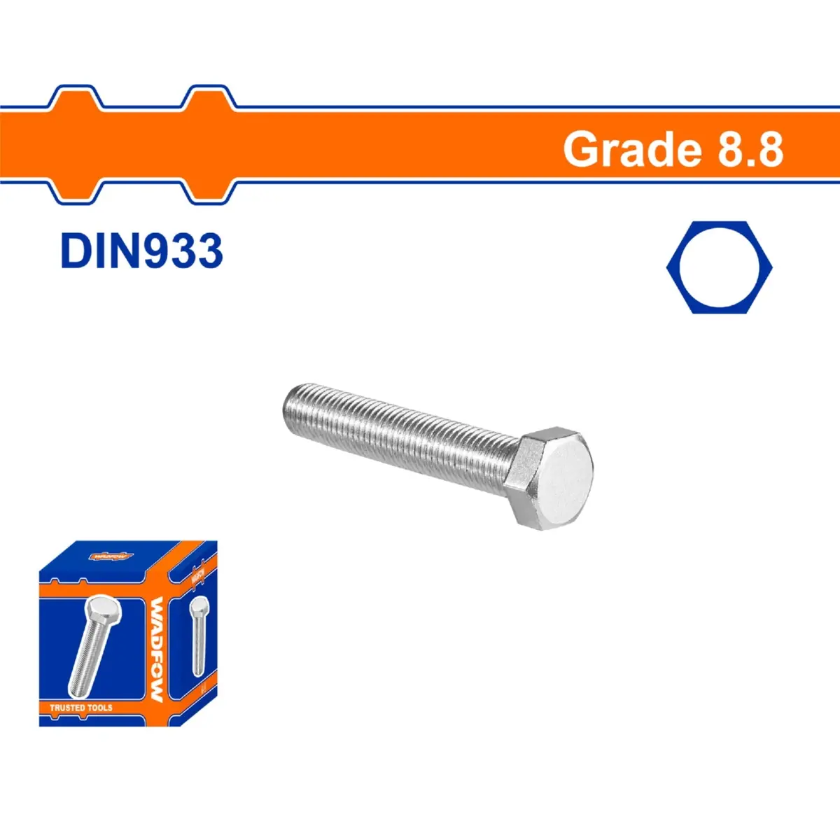 Tornillos Hexagonales  Rosca Completa. Grado 8.8 Galvanizado. Pernos Hexagonales 1