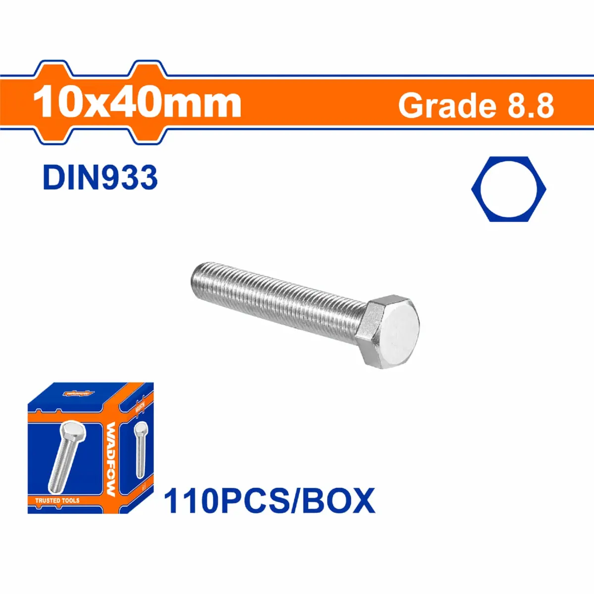 Tornillos Hexagonales Rosca Completa. Grado 8.8 Galvanizado. Acero Al Carbono. Pernos Hexagonales Din 933 7