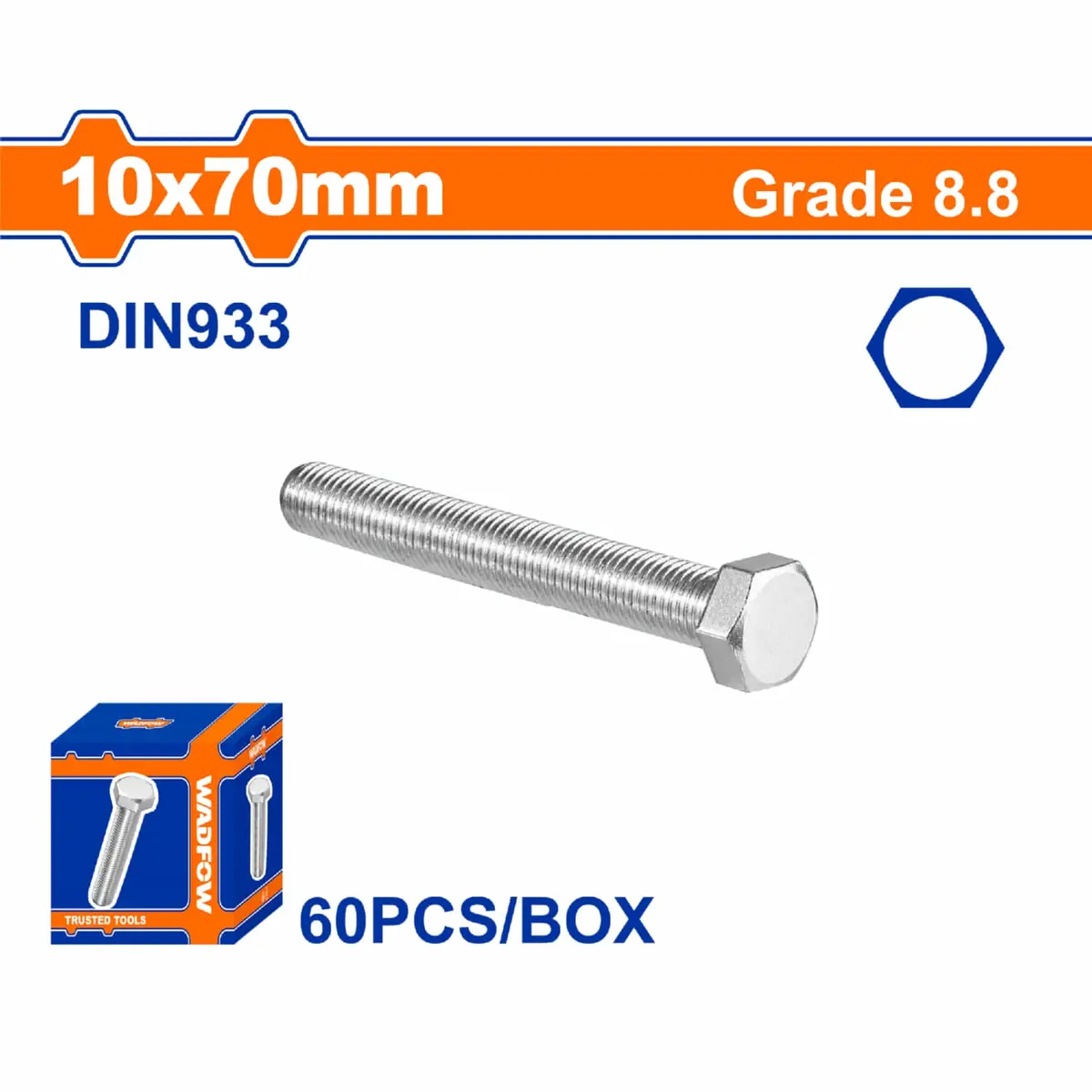 Tornillos Hexagonales Rosca Completa. Grado 8.8 Galvanizado. Acero Al Carbono. Pernos Hexagonales Din 933 11