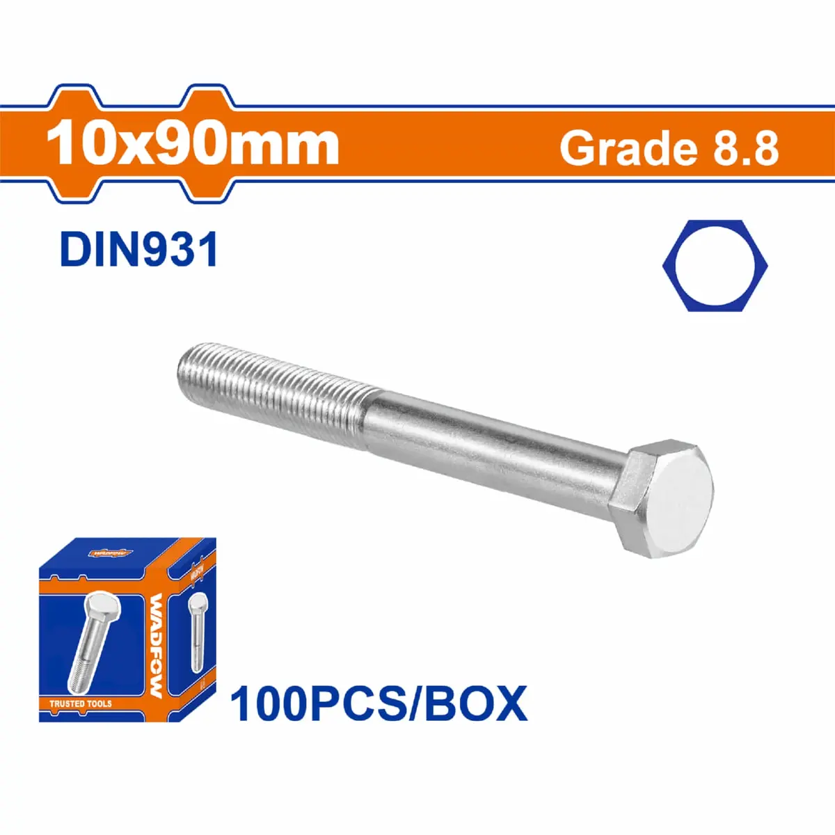 Tornillos Hexagonales Rosca Completa. Grado 8.8 Galvanizado. Acero Al Carbono. Pernos Hexagonales Din 933 14