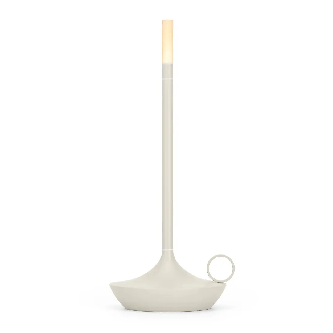 Wick Portable Rechargeable Candle Lamp In Mist Gray 1
