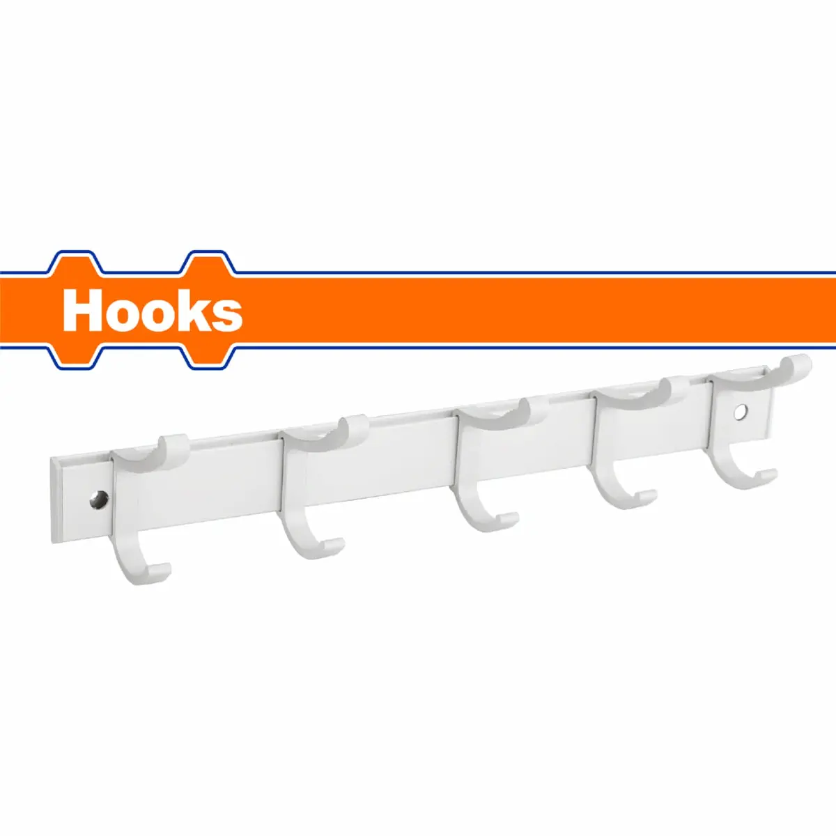 Colgador Con 5 Ganchos Para Baño En Pared. Alta Calidad. Incluye Tornillos. Se Vende En Set 1