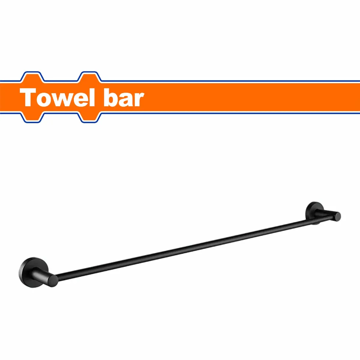 Toallero De Barra Largo 60Cm. Negro. Aleación Zinc. Incluye Tornillos. Se Vende En Set. 1