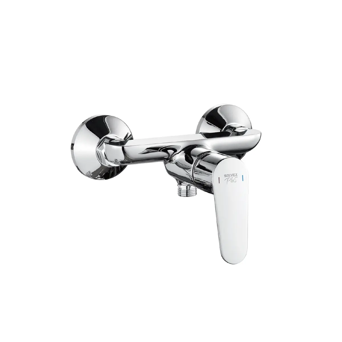 Grifo Para Baño O Bañera De Pared. Mezcladora Monomando Con Maneral De Zinc Y Conectores. Llave Pluma Cromada. Garantía De Por Vida. 2