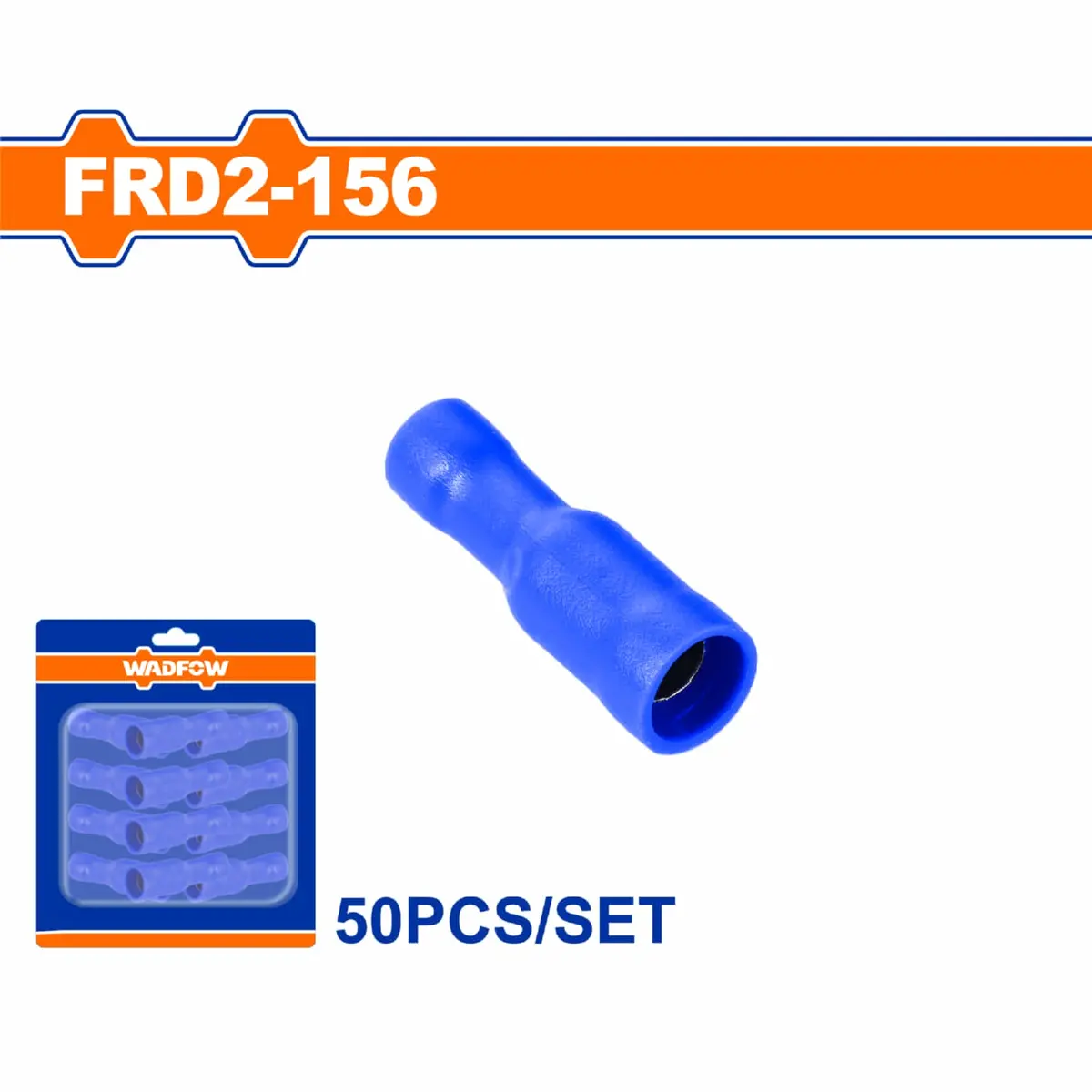 Terminales Conectores Para Cables Eléctricos Frd2-156 Set 50 Pzas Color Azul Crimpado Eléctrico. 1