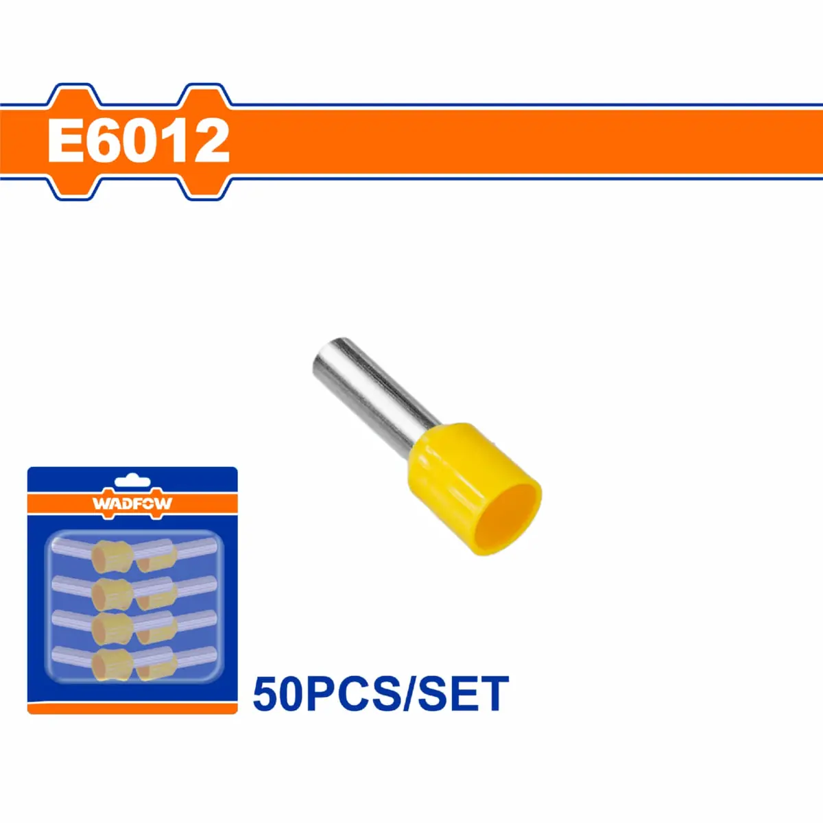 Terminales Conectores Para Cables Eléctricos E6012 Set 50 Pzas Color Amarillo Crimpado Eléctrico. 1