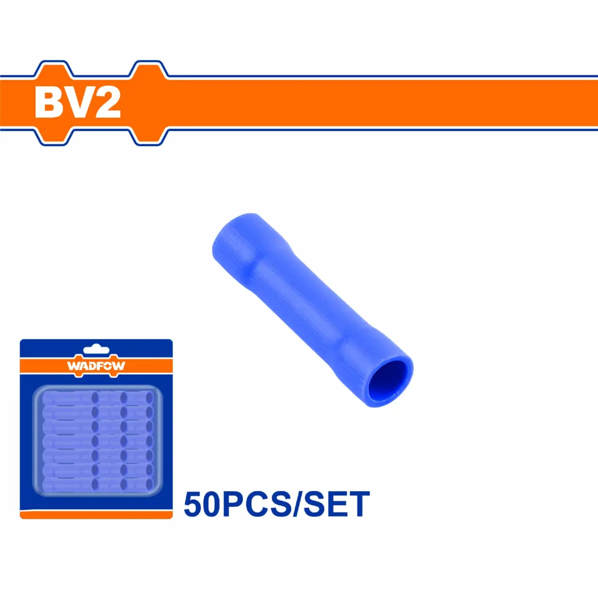 Terminales Conectores Para Cables Eléctricos Bv2 Set 50 Pzas Color Azul Crimpado Eléctrico. 1