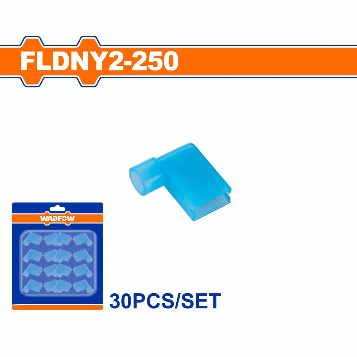 Terminales Conectores Para Cables Eléctricos Fldny2-250 Set 30 Pzas Color Azul Crimpado Eléctrico. 1