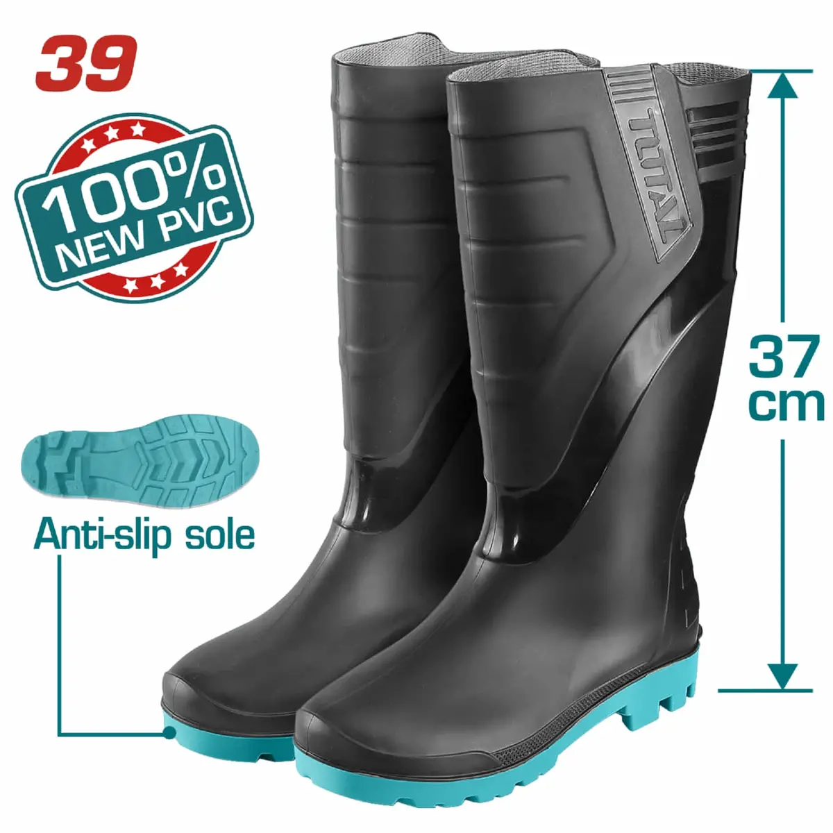 Botas Extra Altas De 100% Pvc/Nitrilo. 1