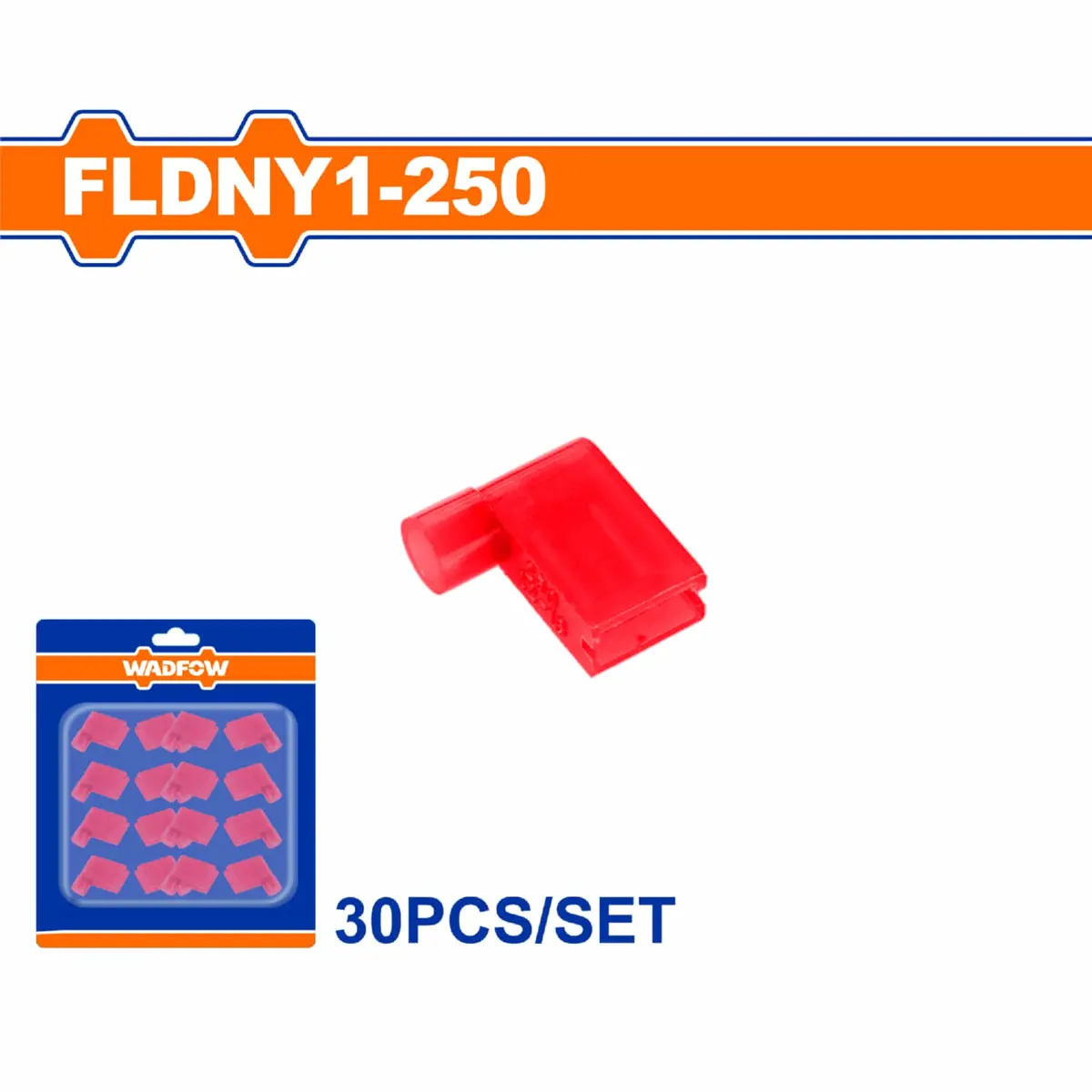 Terminales Conectores Para Cables Eléctricos Fldny1-250 Set 30 Pzas Color Rojo Crimpado Eléctrico. 1