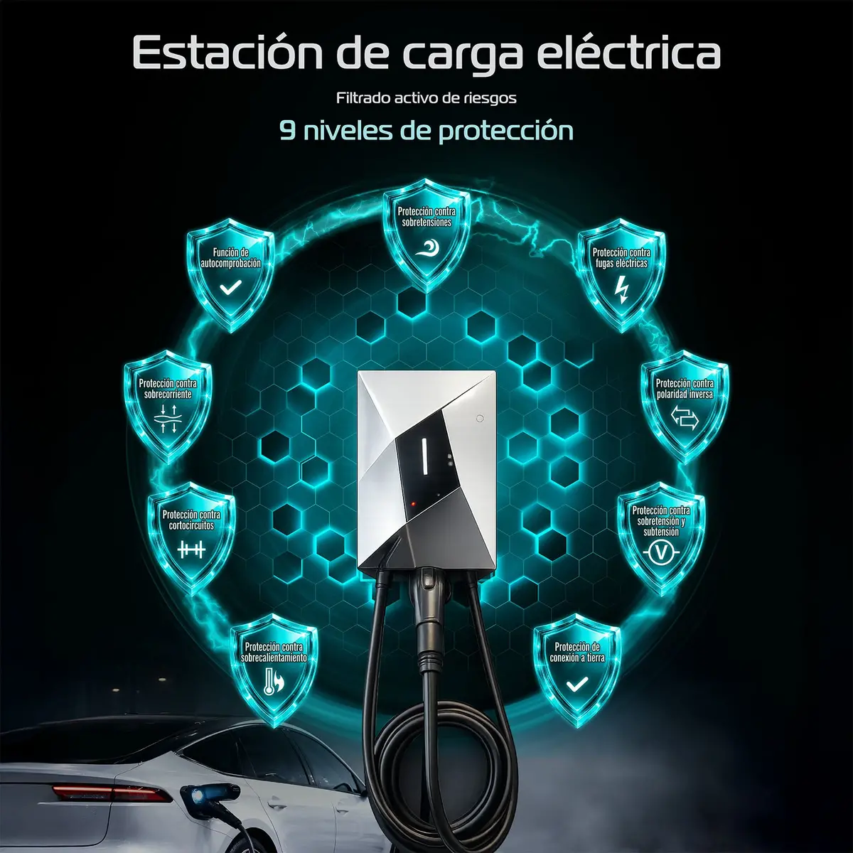Cargador De Pared Para Vehículos Eléctricos Gbt Conector China 7Kw - Voltaje: 220 V ± 20 % 1
