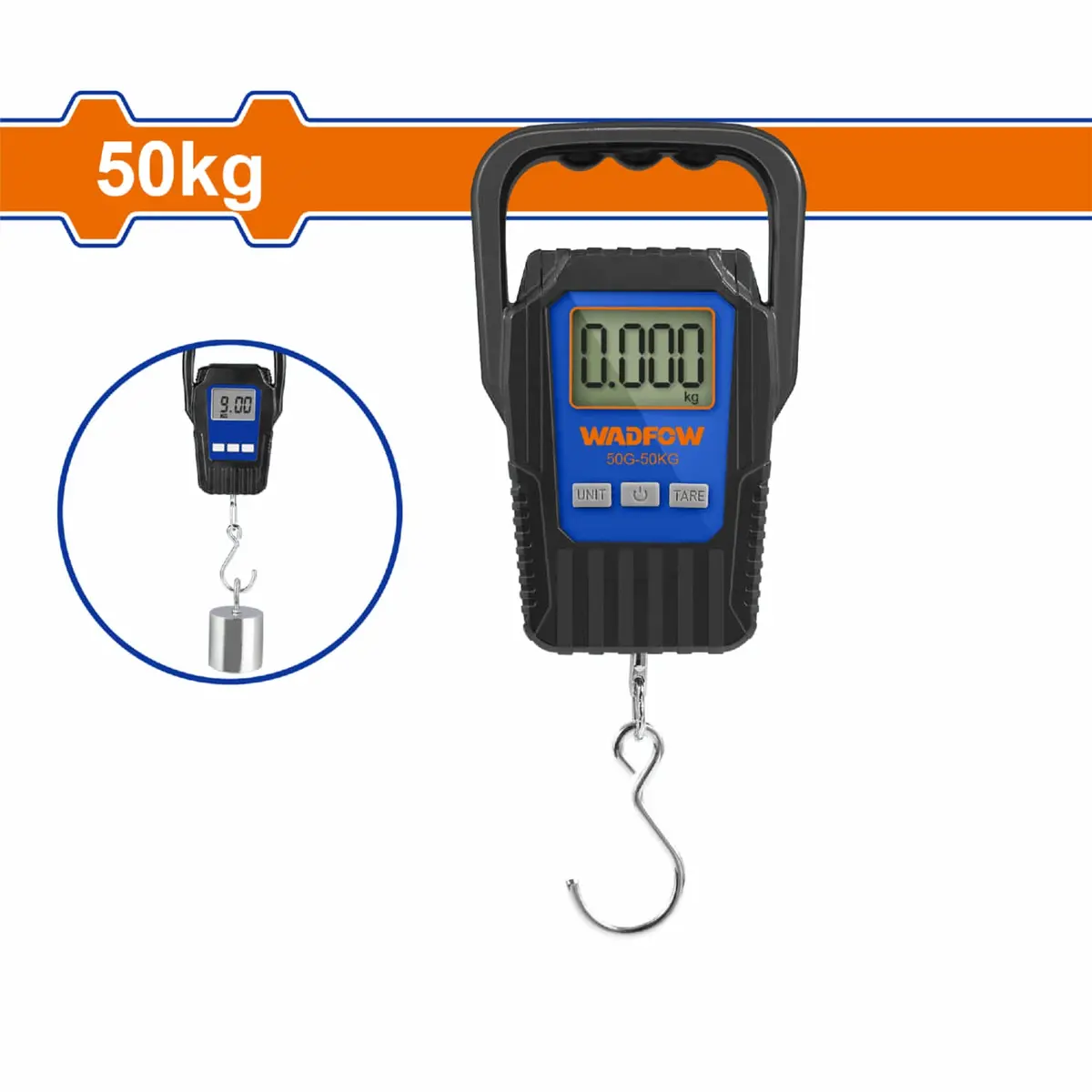 Báscula O Balanza Digital De Gancho Para Pesar Peces 0-50Kg Pantalla Lcd. Baterías Aaa Pesa Digital 1
