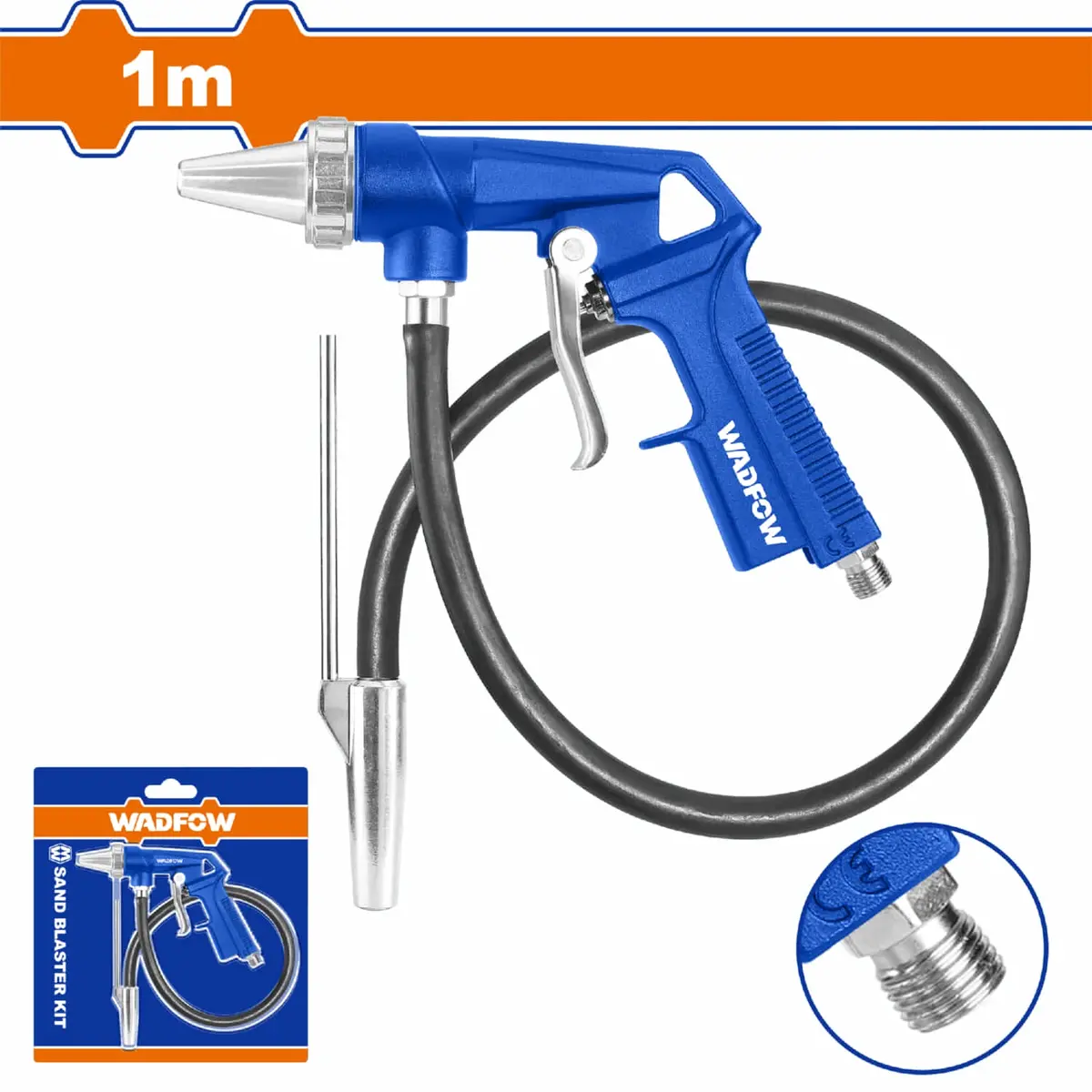 Pistola Para Arenado Chorro De Arena 1M Boquilla 3Mm Consumo Aire 156.5 L/Min Presión 3-5Bar Sandblasting Chorro Arena 1