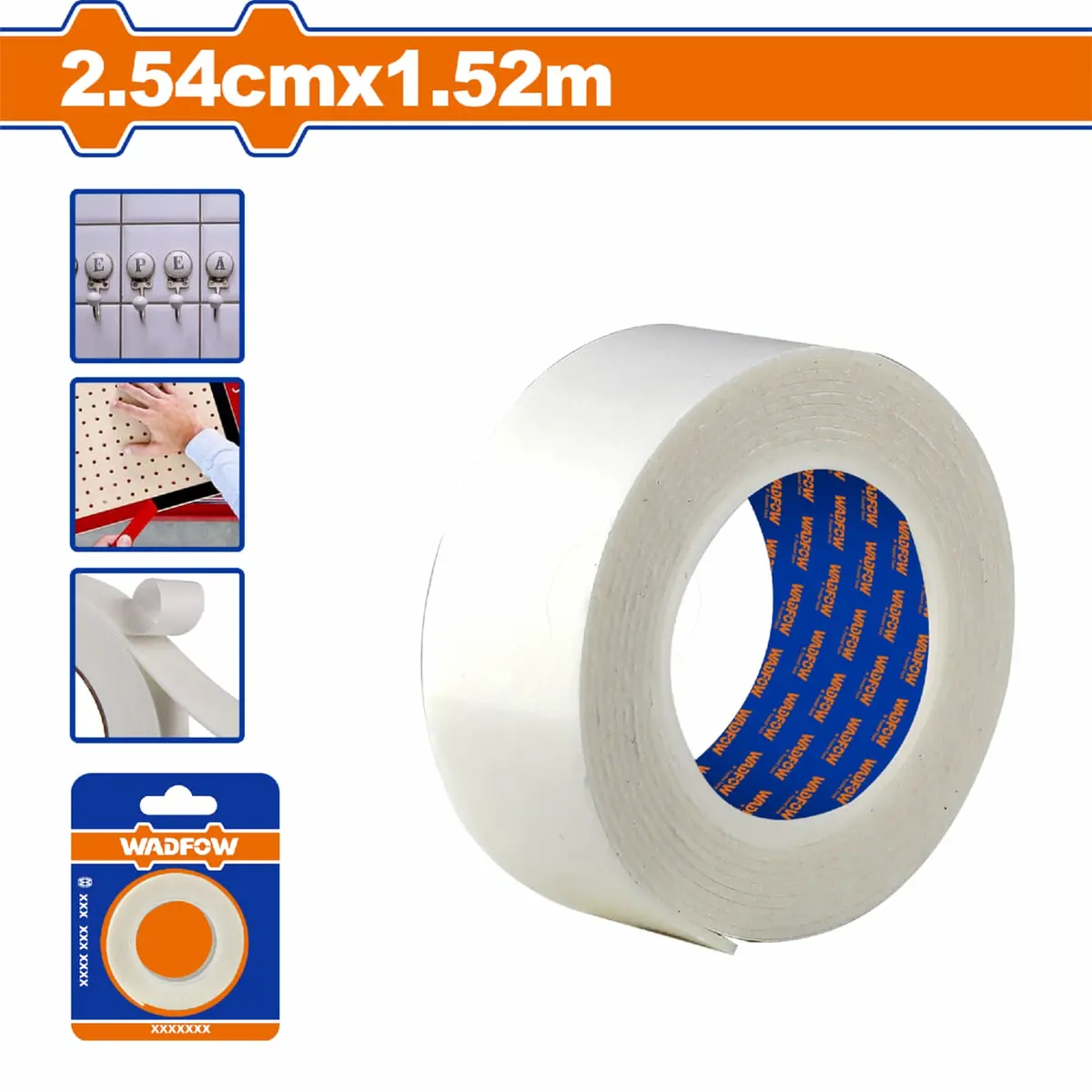 Cinta De Espuma Acrílica Resistente 2.54Cmx1.52M -20°C A 80°C-Metal, Acrílico Y Polietileno. Cinta De Calor. 1