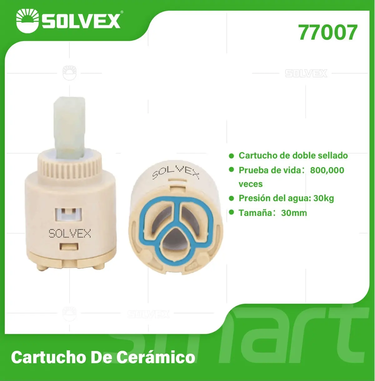 Émbolo De Cerámica 30 Mm. Cartucho De Repuesto Para Grifos Y Llaves De Agua. Presión Máx 30 Kg. 1