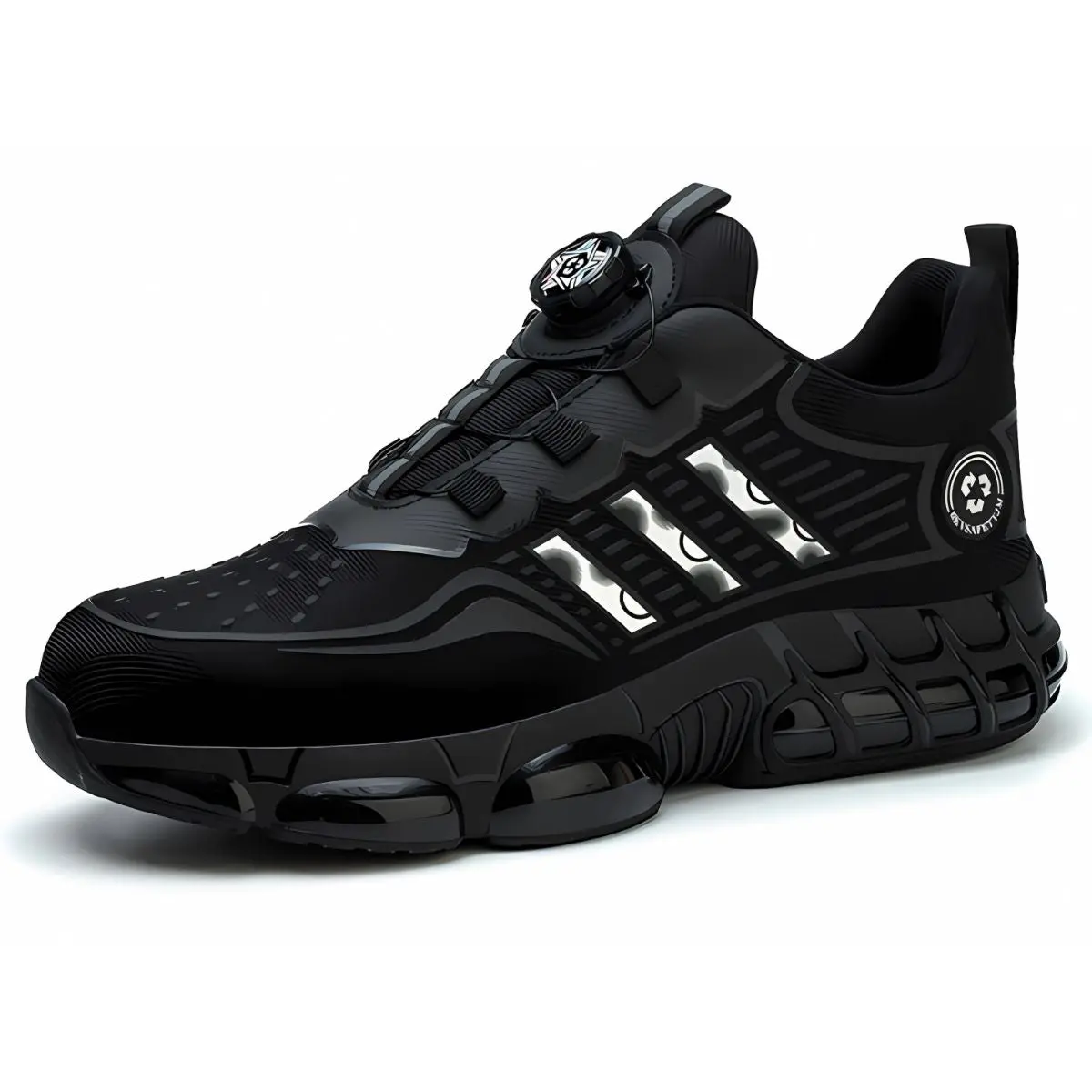 Botas Zapatillas De Seguridad Con Punta De Acero. Color Negro Y Blanco. Calzado De Trabajo Atlético. 9