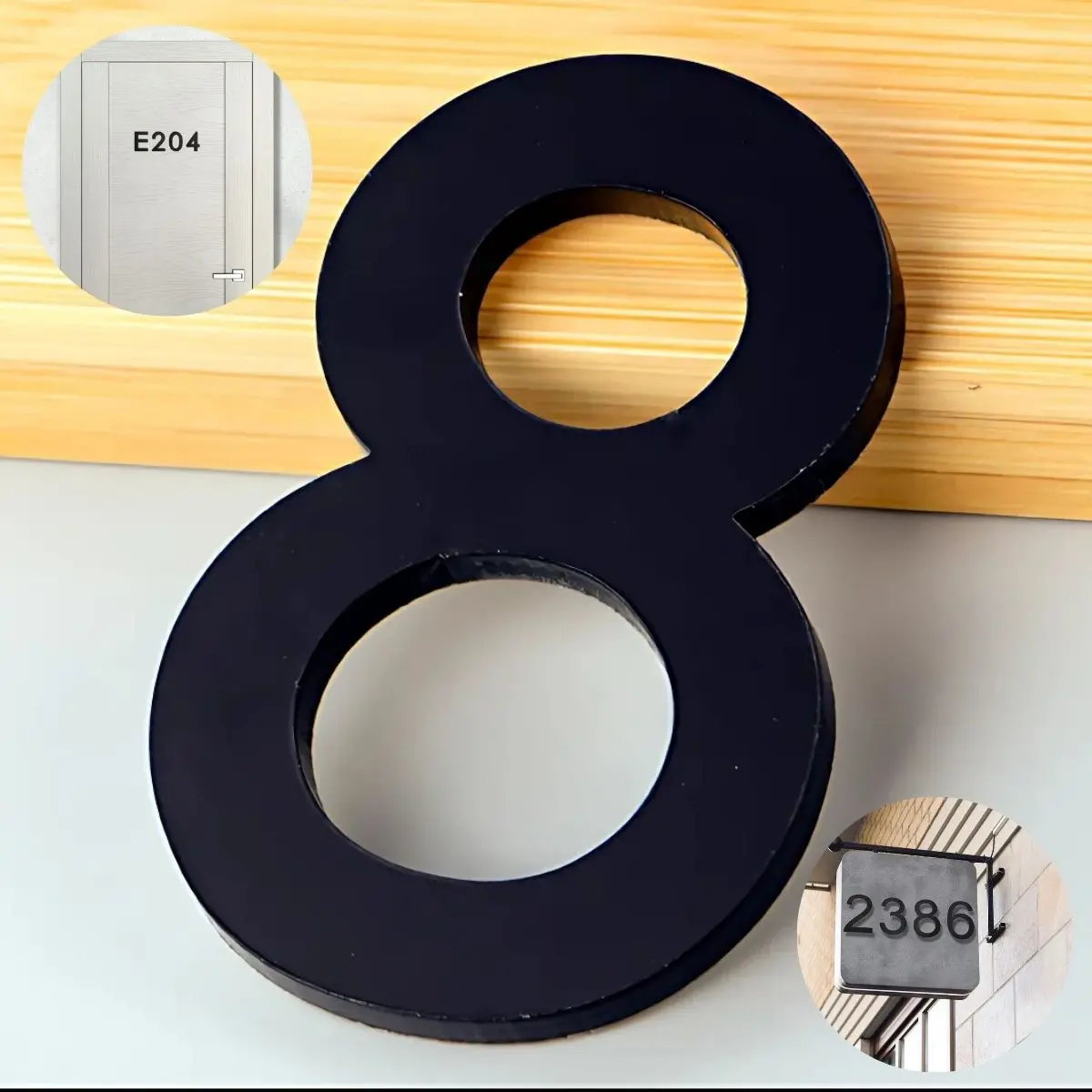 Números En Acrílico Autoadhesivo 10X6.6Cm Para Fachadas Y Puertas. Letrero Señal Numérica Adhesiva. (Unidad) 9
