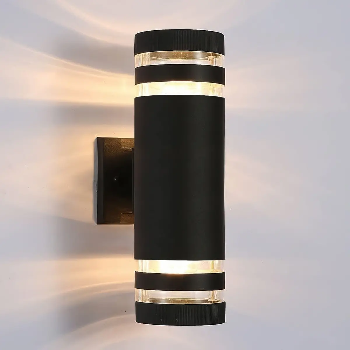 Lámpara De Pared Exterior Led Negra De 10W Con Luz Cálida De 3000K Y 900 Lúmenes. 1