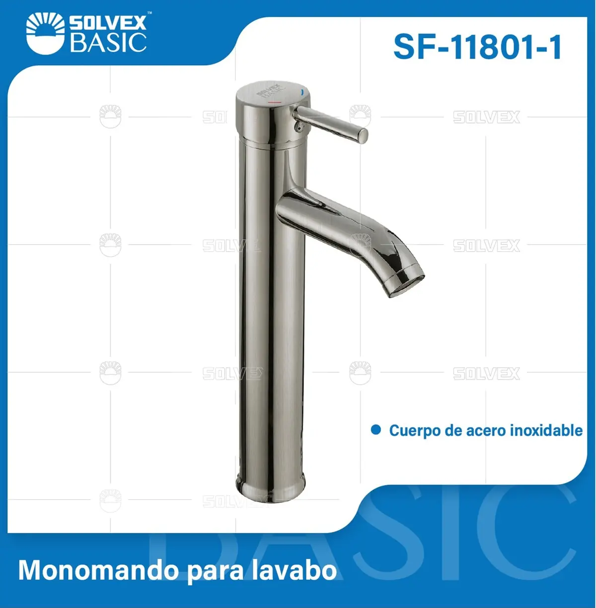 Grifo De Lavamanos Satinado Con Mezclador Monomando. Pluma Llave Para Baño En Acero Inoxidable. 1