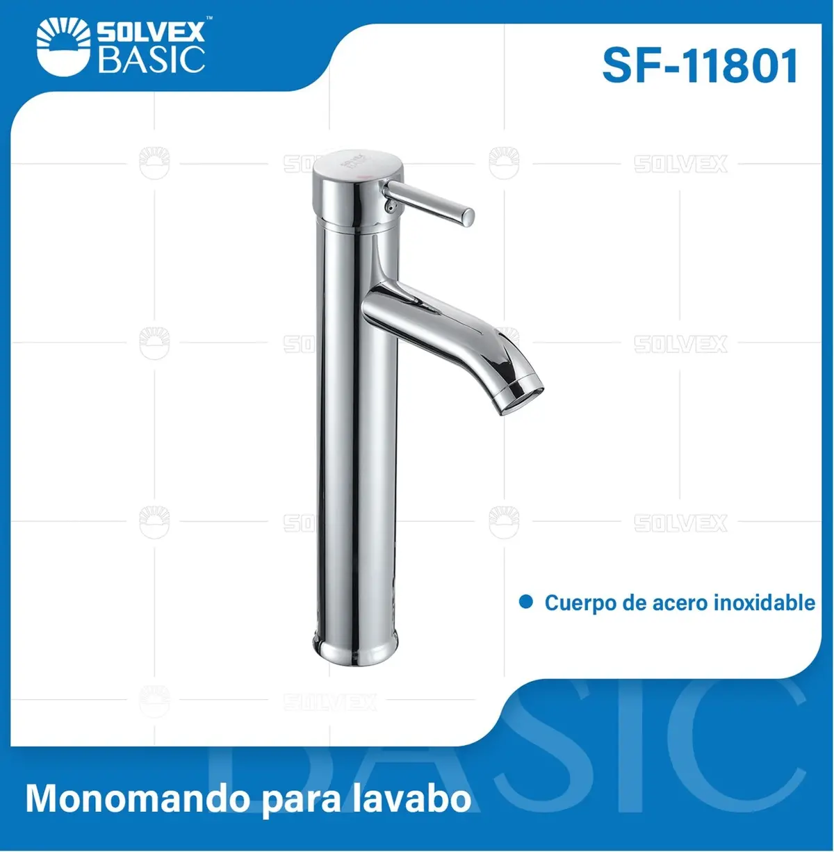 Grifo De Lavamanos Cromado Brillante Con Mezclador Monomando. Pluma Llave Para Baño En Acero Inoxidable. 1
