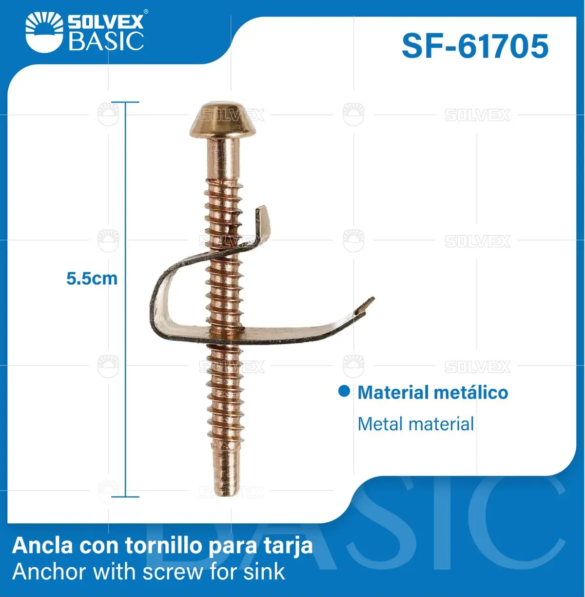 Anclaje Metálico Con Tornillo Para Fijación De Fregador Y Lavamanos (5.5Cm). 1