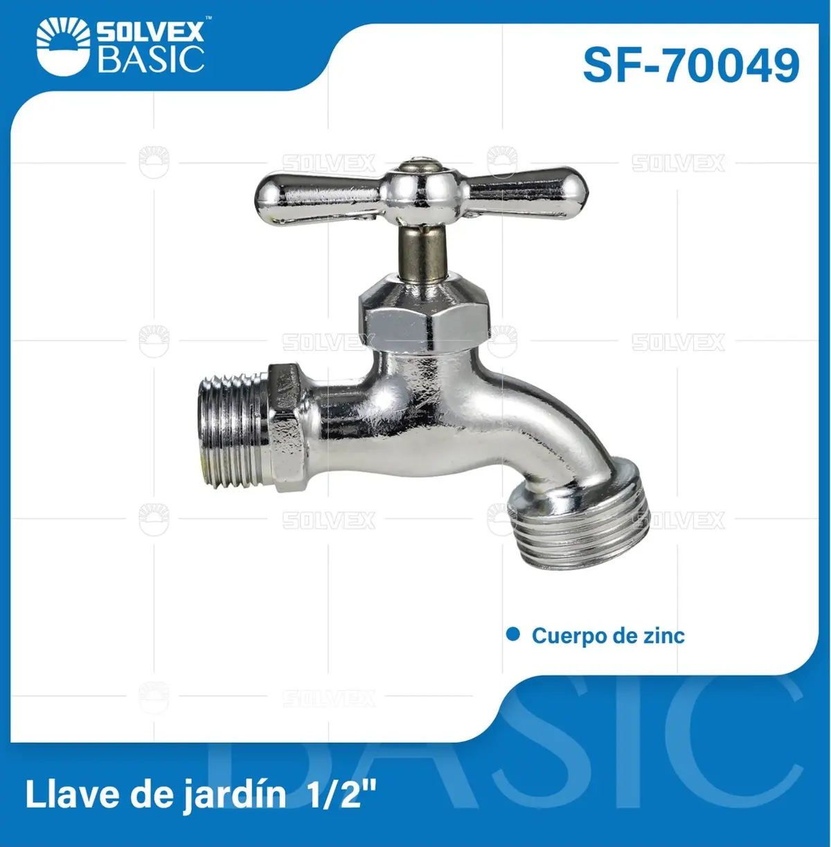 Llave De Agua Para Jardín 1/2" Con Rosca 3/4". Grifo Pluma De Exterior Para Manguera. 1