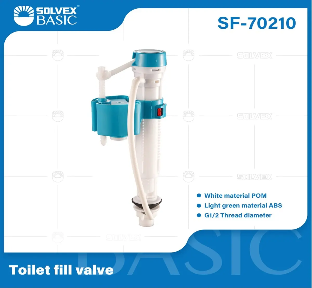 Válvula De Llenado Para Inodoro Universal G1/2". Repuesto Sanitario De Tanque Wc. 1
