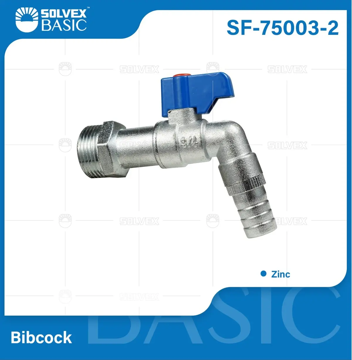 Llave De Jardín 1/2" Para Manguera Con Coupling Estriado Y Palanca De 1/4 De Vuelta. 1