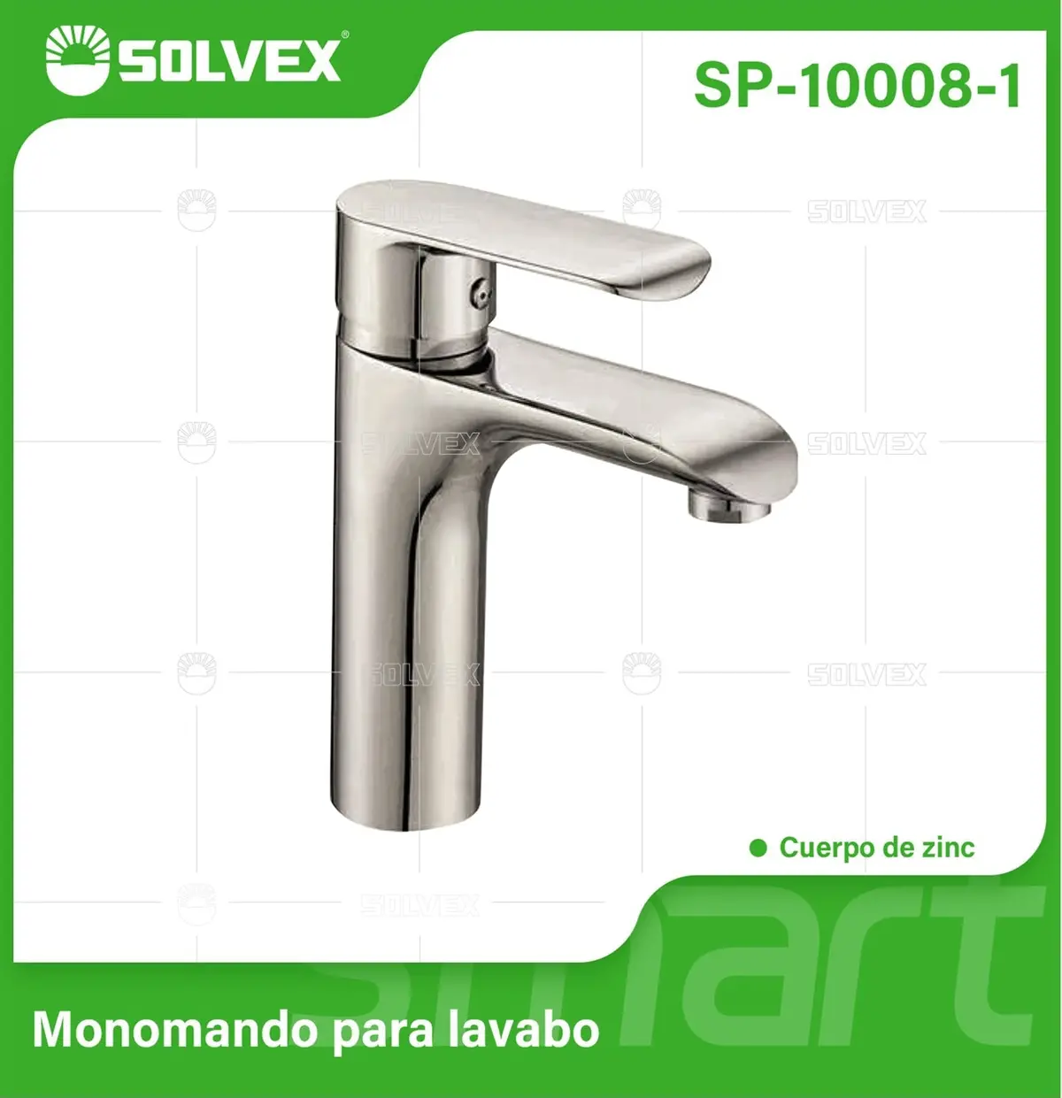 Llave De Lavamanos Individual. Grifo Para Lavabo De Zinc Satinado. Pluma Agua Fría Y Caliente. 1