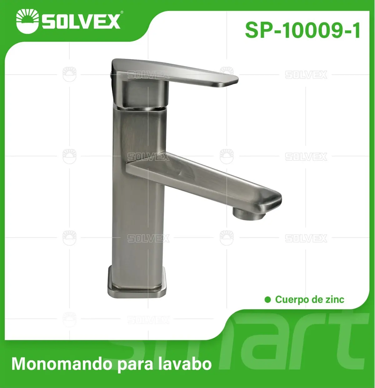 Llave De Lavamanos Individual. Grifo Para Lavabo De Zinc Satinado. Pluma Para Agua Fría Y Caliente. 1