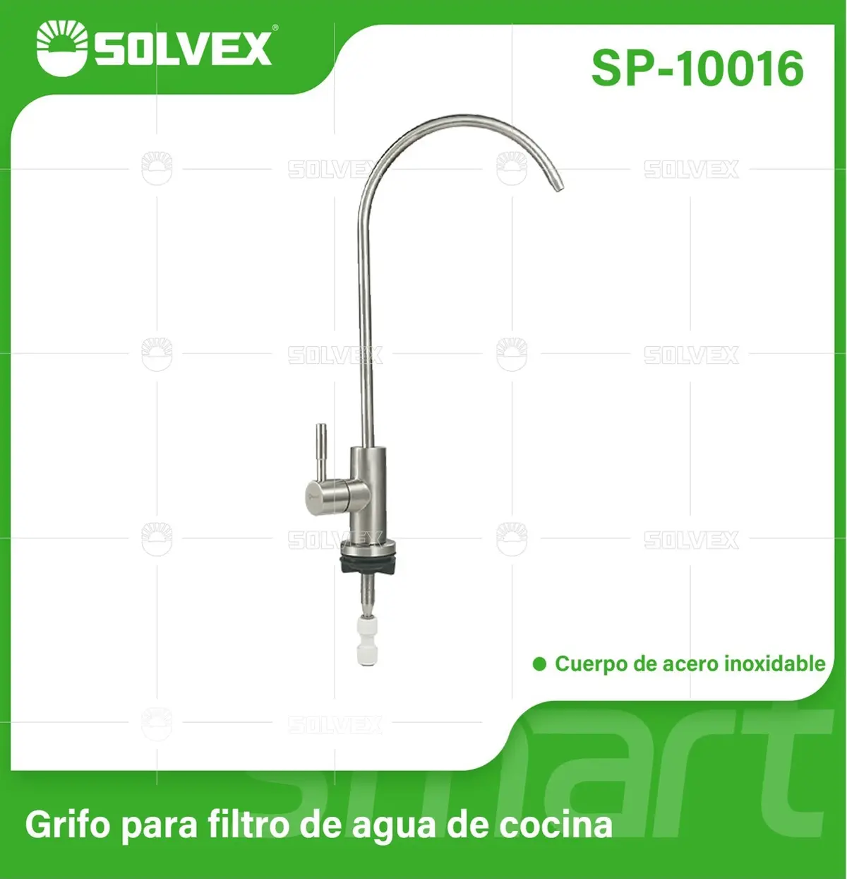 Llave Para Filtro De Agua De Cocina. Acabado Satinado Cepillado. Grifo Con Conexión Rápida 1/4" X 1/4" Y Adaptador 1/4" X 1/2". 1