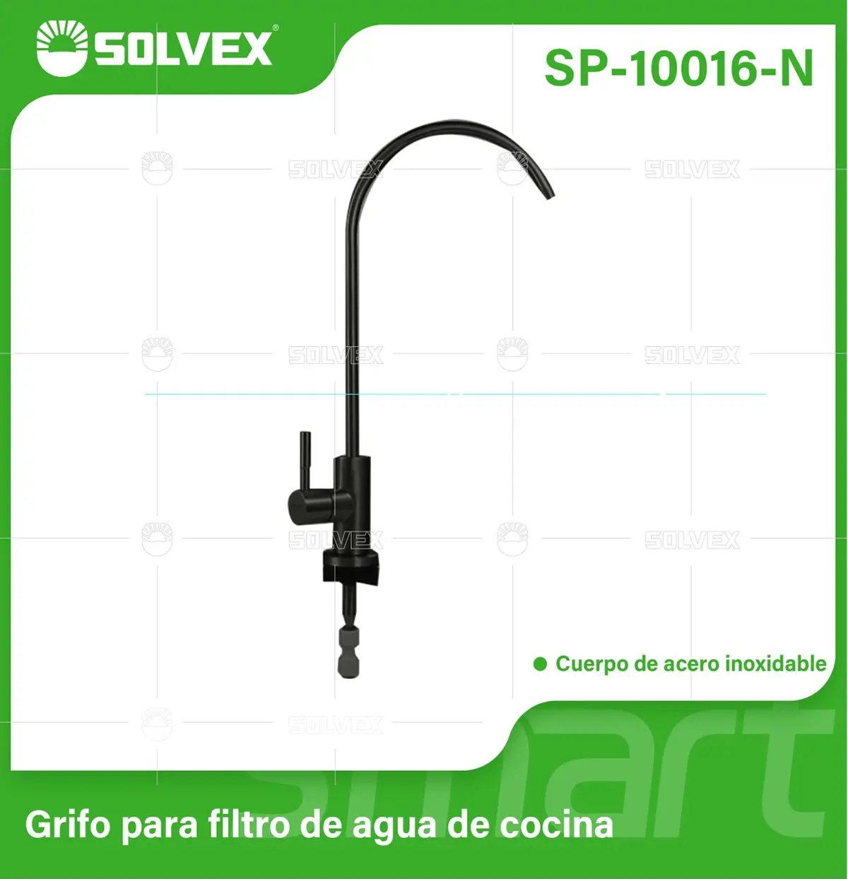 Llave Para Filtro De Agua De Cocina. Color Negro. Grifo Con Conexión Rápida 1/4" X 1/4" Y Adaptador 1/4" X 1/2". 1