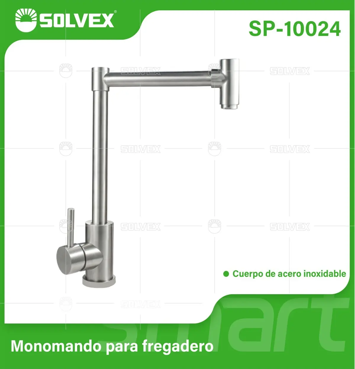 Grifo De Fregador. Acabado Satinado Cepillado. Acero Inoxidable. Pluma Llave Mezcladora Para Cocina. Brazo Recto Con Ángulo De 90°. 1