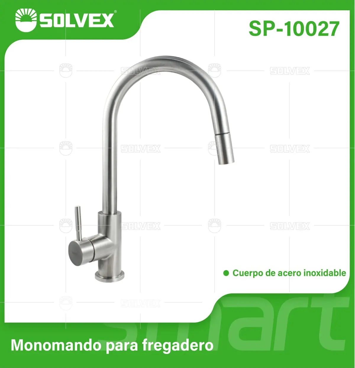 Grifo De Fregador De Acero Inoxidable. Pluma Llave Mezcladora Para Cocina De Cuello Alto Con Manguera Extensible De 1.5 M. 1
